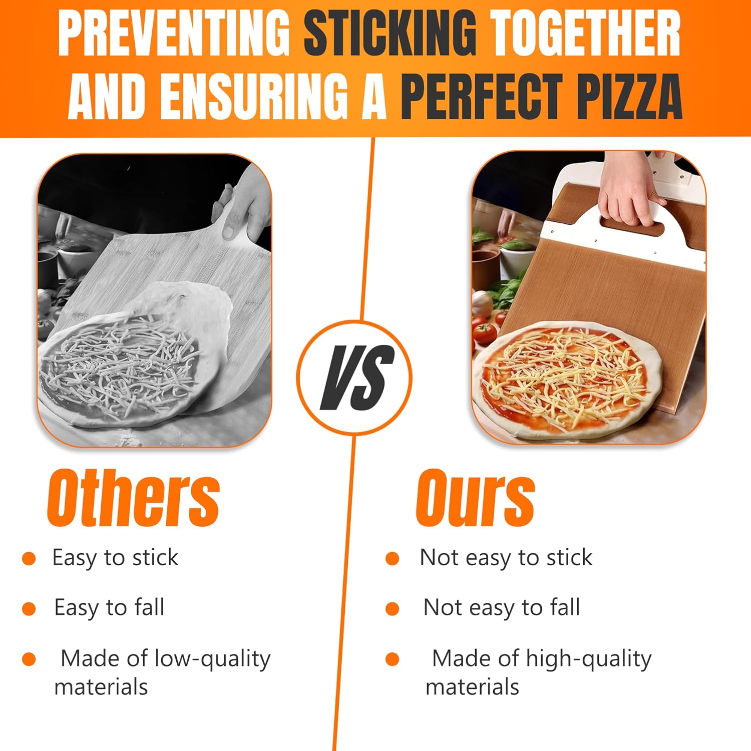 Generic Sliding Pizza Peel Tool | Non-Stick Wood Spatula | Super Magic Mechanism | Perfect for Baking Bread | Cakes & More | Effortless Food Transfer_4_image