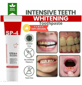 SP4 Toothpaste Ultra Whitening Toothpaste SP-4 Probiotics Whitening Toothpaste by Yayashi Advanced Formula for Deep Cleaning & Stain Removal Strengthens Enamel & Freshens Breath Gentle on Teeth & Gums Ideal for Daily Oral Care_1_image