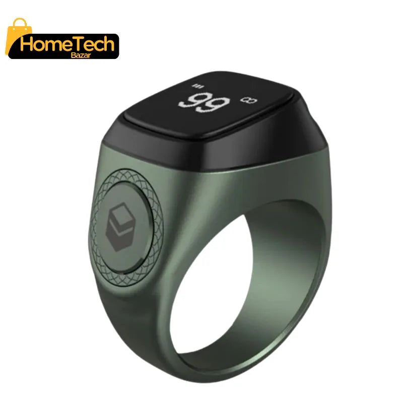 2025 Digital Zikr Ring Counter Tasbeeh | Iqibla Smart Digital Ring for Muslims | Rechargeable Metal & Plastic Digital Tasbeeh Ring | Flash Sale Discount | Waterproof Zikr Ring for Daily Use_2_image