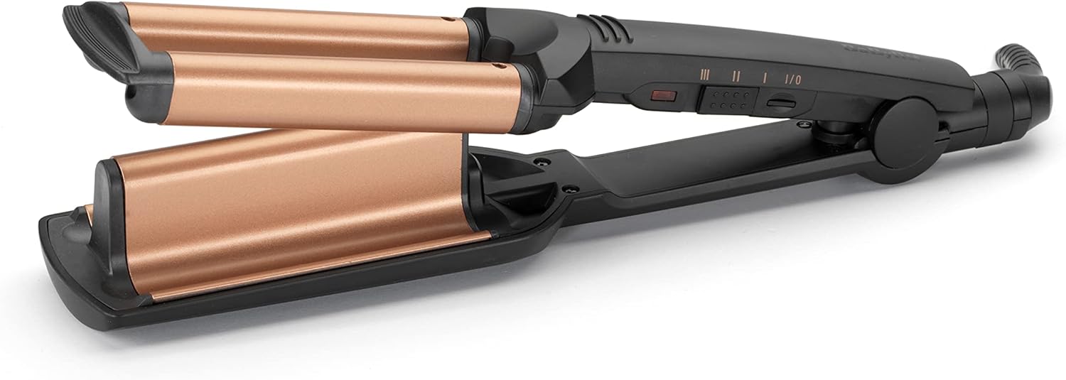 BaByliss Deep Waves Styler, Swivel Cord For Ease Of Use, Floating Plates For Even Heat Distribution, Long-lasting Styling Results & Ceramic Heating Technology, W2447SDE_4_image