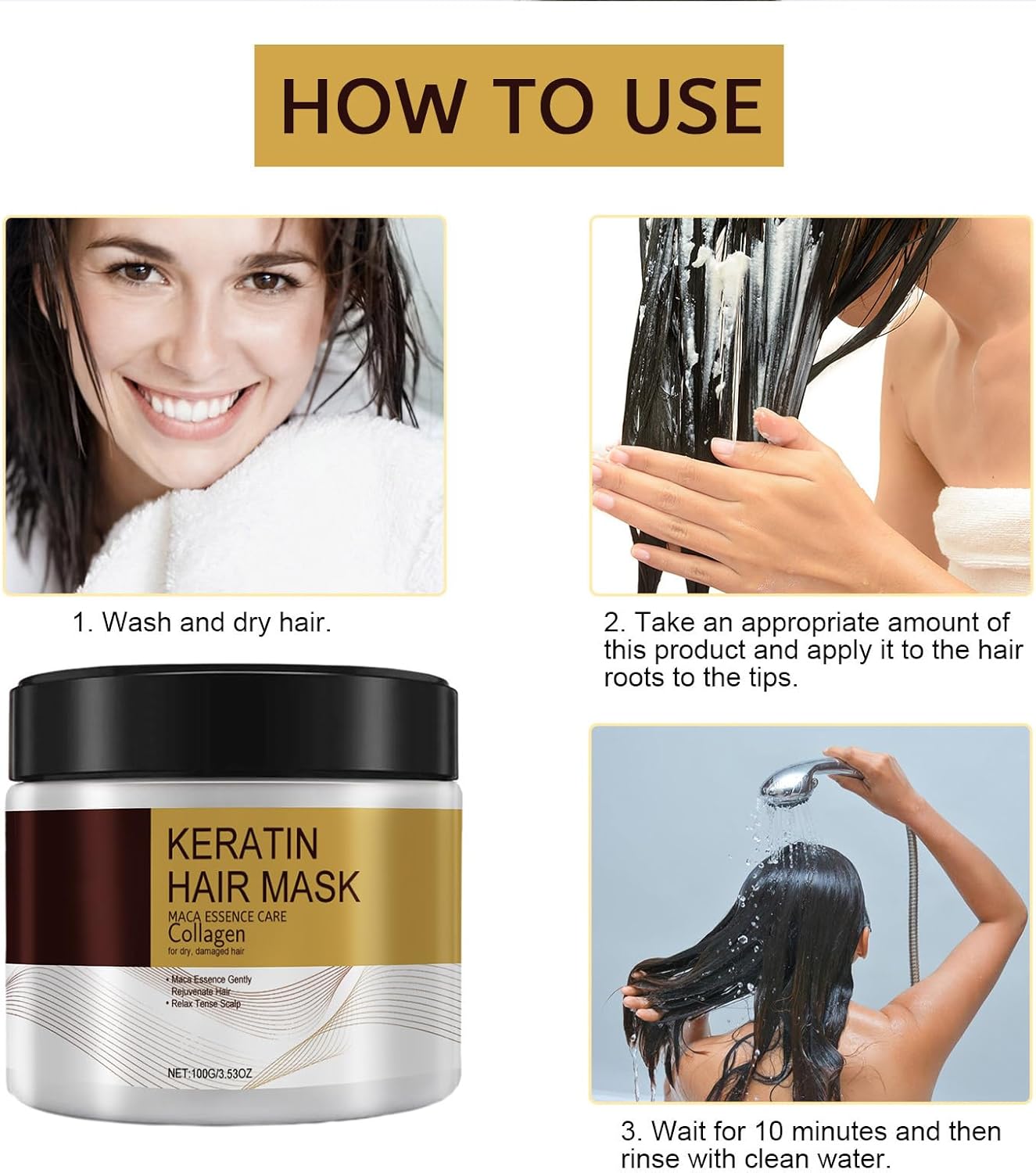 smartdrops Keratin Hair Treatment Mask For Dry & Damaged Hair | Hair Mask |  (200 g)_4_image