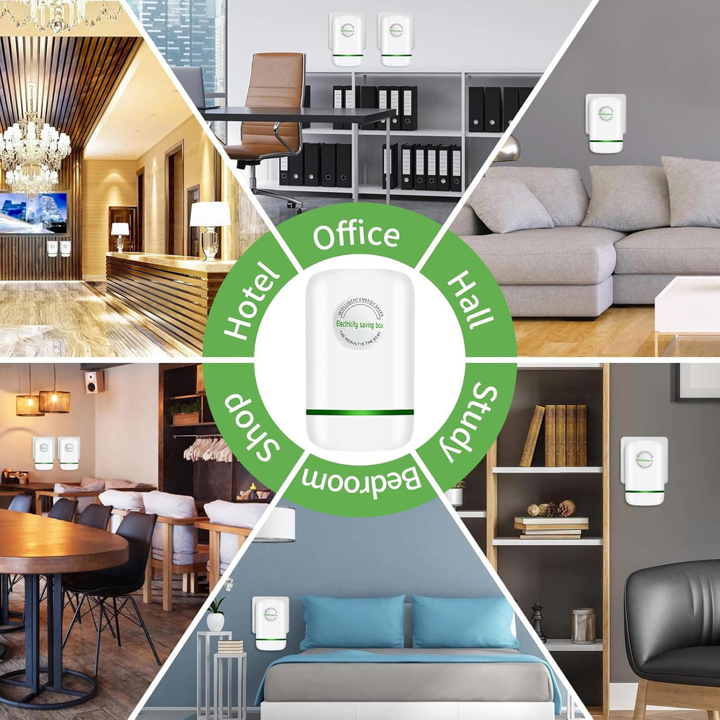 Power Saver Pro, Stop Watt Energy Saving Device, 4 Pack Electricity Saving Box, Intelligent Pro Power Electric Saver, Plug in Energy Saver Power Strips for Household Office, US Plug 90V-250V 30KW_4_image