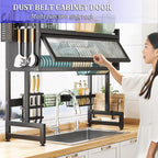 2-Tier Dish Drainer,Over The Sink Drying Rack, with Cutting Board Holder, Large for Kitchen Counter 75x30x80cm_4_image