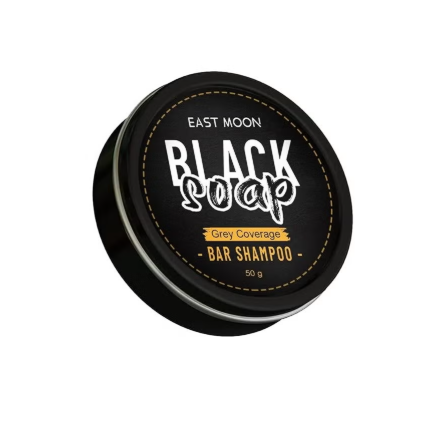 "Black Soap Grey Coverage Bar Shampoo 50g, hair darkening soap bar with botanical herbal extracts for hair growth and dye free solution to gray hair "_0_image