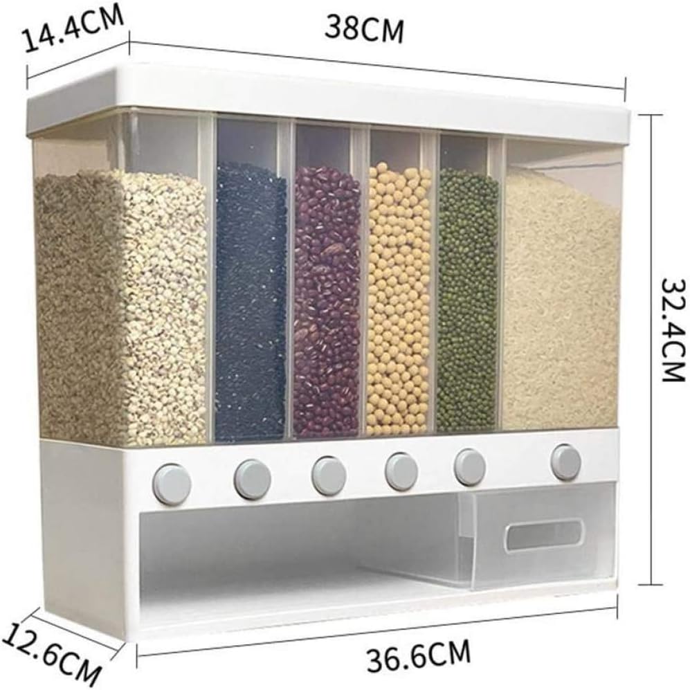 20kg Airtight Food Storage Container Grain Storage Box For Flour, Cereal, Spaghetti, Pasta & More._6_image
