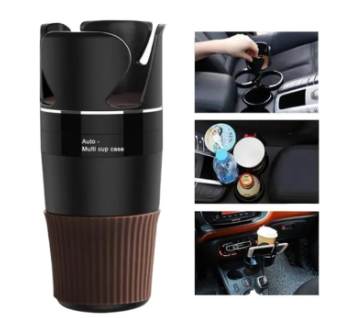 Car Cup Holder, 5 in 1 Multi-Functional Holds Mugs Organizer, Adjustable Car Cup Holder Drink, Phone, Sunglasses Holder Little Stuff Storage Cup Accessories_1_image