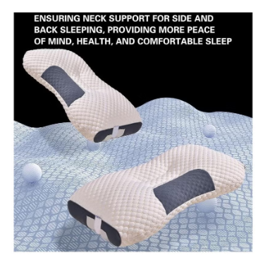 Memory Foam Pillow for Neck Pain, Soft and Non Collapsing Core Protects The Cervical Spine and Helps Sleep, Ergonomic Cervical Pillow, Orthopedic Contour (Standard 29.1x18.9x1.57in) Number of Pieces 01_4_image