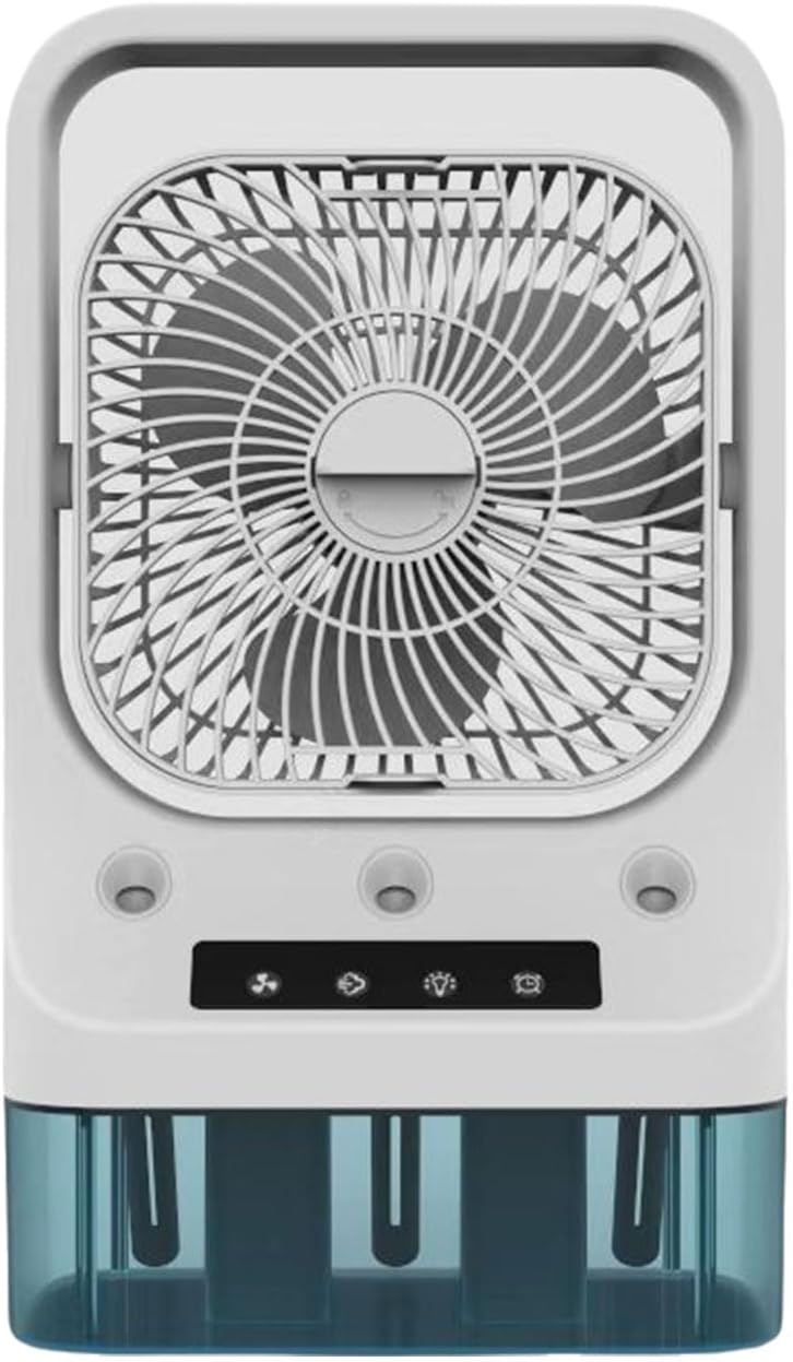 Muloo Portable Fan Air Conditioners USB Electric Fan LED Night Light Water Misting Fan Air Humidifier 3 Speed for Office_2_image