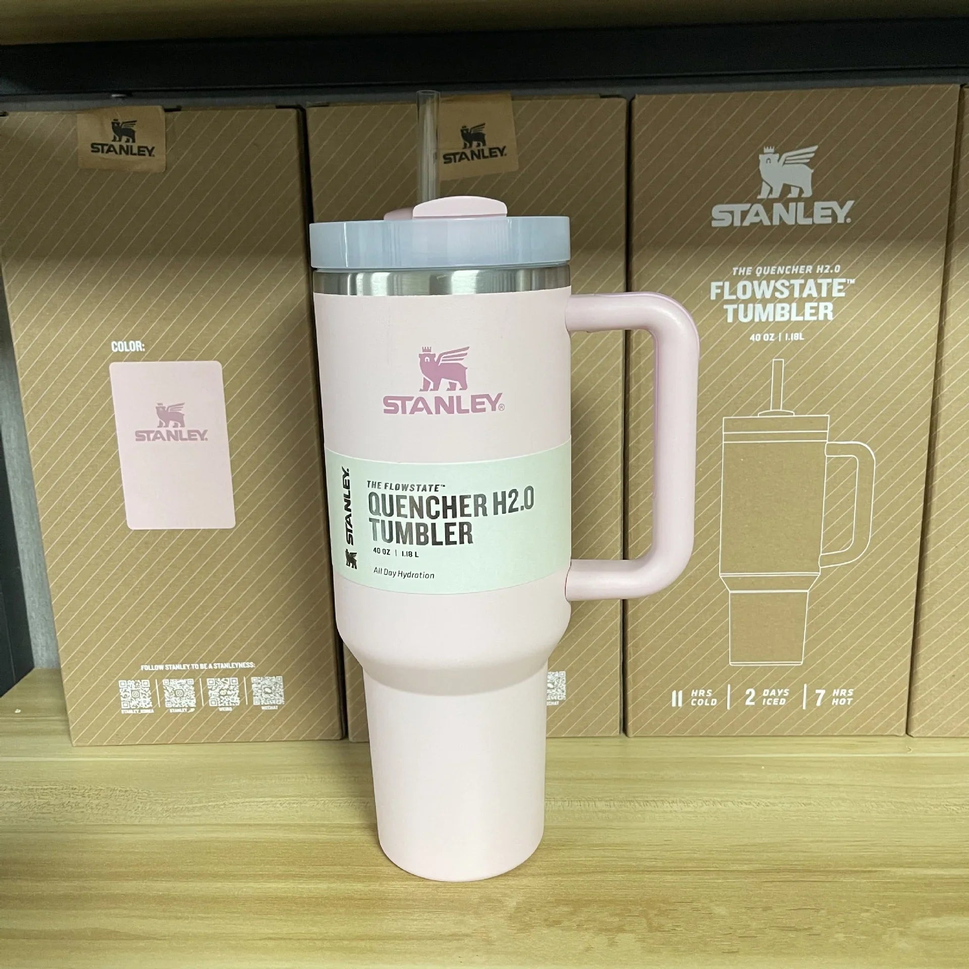 Stanley 10-10824-003 Quencher H2.0 FlowState Tumbler 40oz (Rose Quartz)_4_image