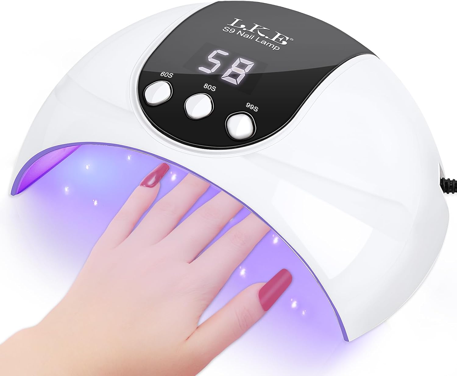 "UV Light for Gel Nails, LKE 54W UV LED Nail Lamp with 18 Beads 3 Timer Setting & Auto Sensor Nail Dryer for Gel Polish Polygel Fast Curing Manicure Professional Nail Dryer Home Salon Nail Tools "_0_image