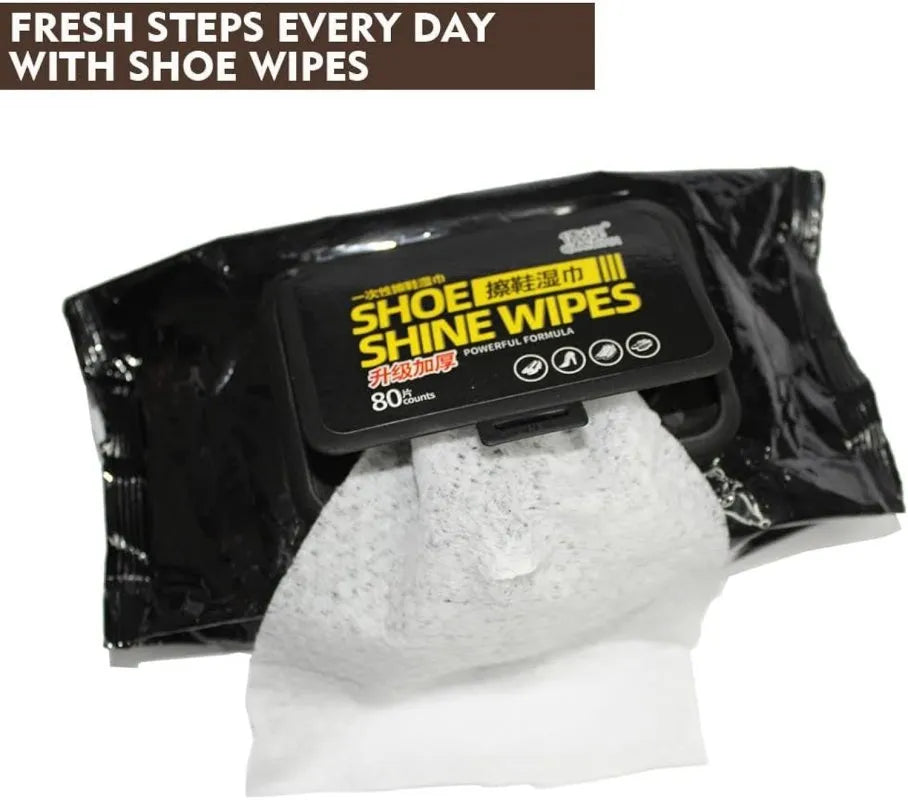 80 Pcs pack shoe cleaning pads wet wipes remove dirt Deep cleaning Shoe wipes_6_image