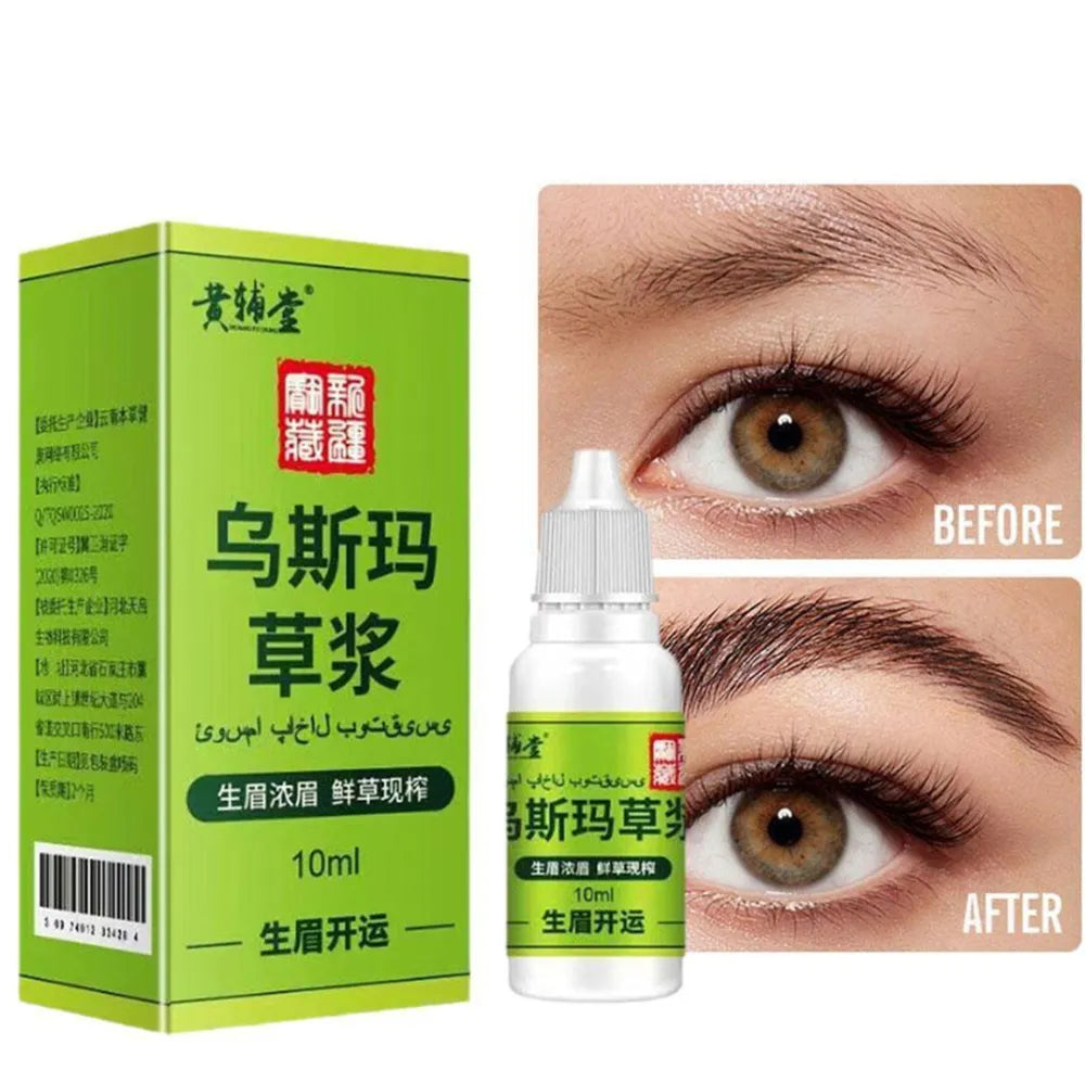 New Usma Grass Eyebrow Growth Liquid 10ml Extract Essence Cilia Growth Nourishing Liquid Liquid Nourishing Eyelash Growth Liquid Hairline_3_image