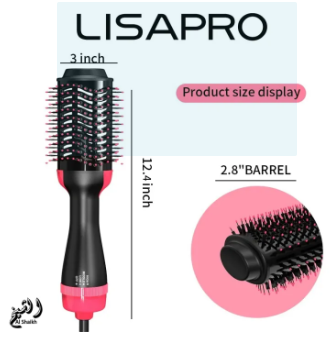 One Step 3 in 1 Hair Dryer & Styler | Hair Dryer Brush | Hot Air Brush | Hair Volumizer | Blow Dryer Brush | Hair Straightener & Curler | Electric Hair Brush | Styling Tool for Women | Multifunctional Blow Dryer Styler Comb_4_image