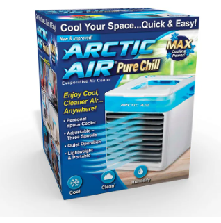 Arctic Air Cooler Portable Mini Air Cooler Mobile Air Conditioner Arctic Air Air Conditioner Evaporative Cooler Portable Air Conditioner with Water Cooling Humidifier and Air Purifier Portable table_0_image