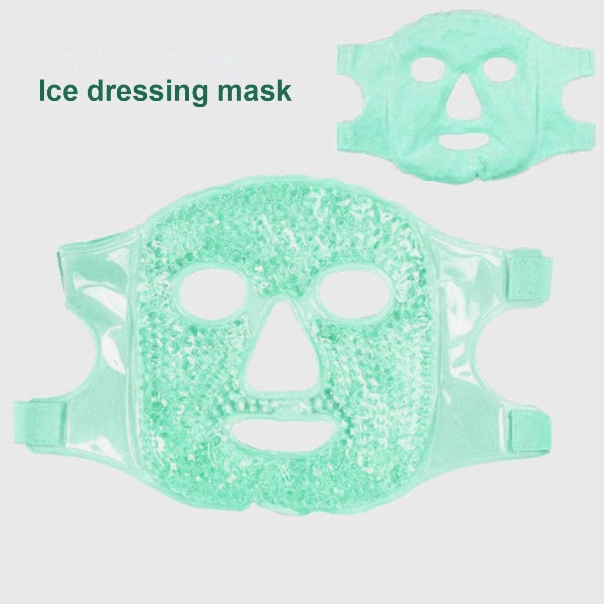 Therapeutic Gel Face Mask, Hot Cold Compress Pack, Reusable Ice Pack for Dark Circles, Puffy Eyes, Headache Relief, Blue_1_image