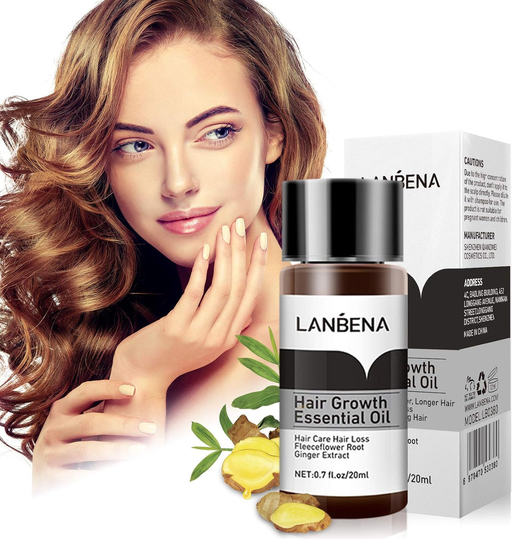 LANBENA Hair Growth Essencial Oil Organic Hair Growth Oils for Hair Thickening Hair Loss Treatment Thinning Hair Treatment Growing Hair (20ml)_2_image