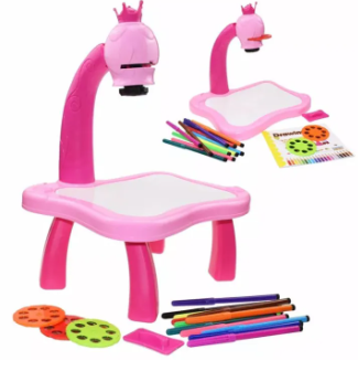 Children Led Projector Art Drawing Board Children's Projector Table Writing Crafts Educational Learning Tools Drawing Table Toy_2_image