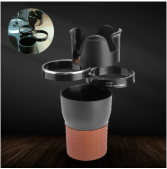 Car Cup Holder, 5 in 1 Multi-Functional Holds Mugs Organizer, Adjustable Car Cup Holder Drink, Phone, Sunglasses Holder Little Stuff Storage Cup Accessories_0_image