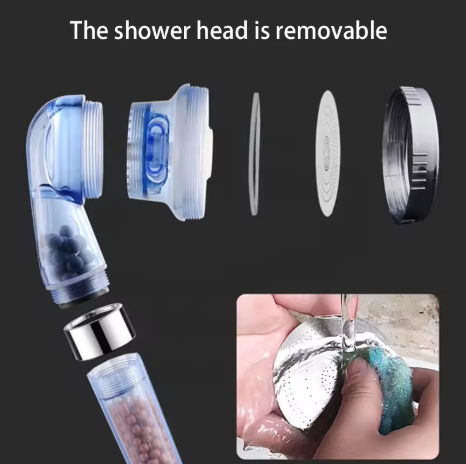 "Mineral Stone Filter Shower Bathroom Faucet Accessories Head Pressure Shower Head Water Saving Filtered Shower Head "_0_image