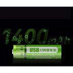 "AA USB Rechargeable Batteries 1.5V Li-ion 1400mWh Fast Charging 1000 Cycles 4-Pack "_2_image