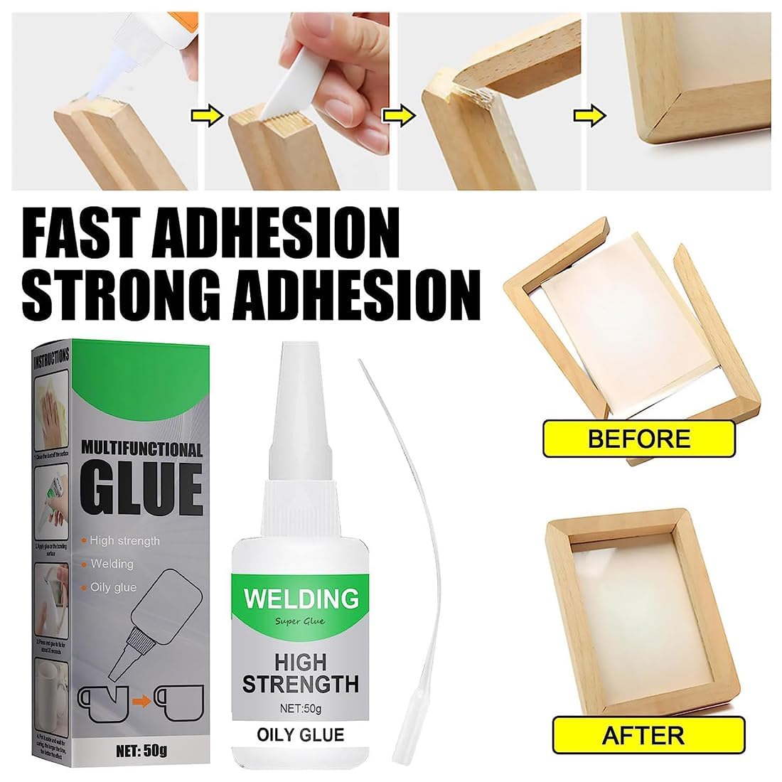Welding High-Strength Oily Glue,Universal Super Glue Gel,Instant High-Strength Oil-Based Welding Glue,Strong Plastic Glue Fast Repair and Curing for Shoes,Ceramics,Leather,Glass_0_image