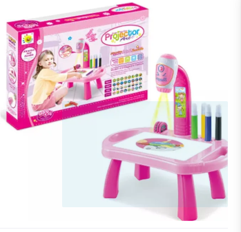 Children Led Projector Art Drawing Board Children's Projector Table Writing Crafts Educational Learning Tools Drawing Table Toy_4_image