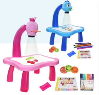 Children Led Projector Art Drawing Board Children's Projector Table Writing Crafts Educational Learning Tools Drawing Table Toy_0_image