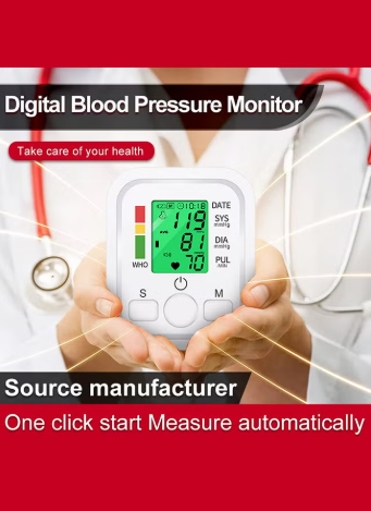 Automatic Digital Arm Blood Pressure Monitor with Large Display, Intelligent Microcomputing, and One-Touch Operation for Accurate Home Health Monitoring_0_image