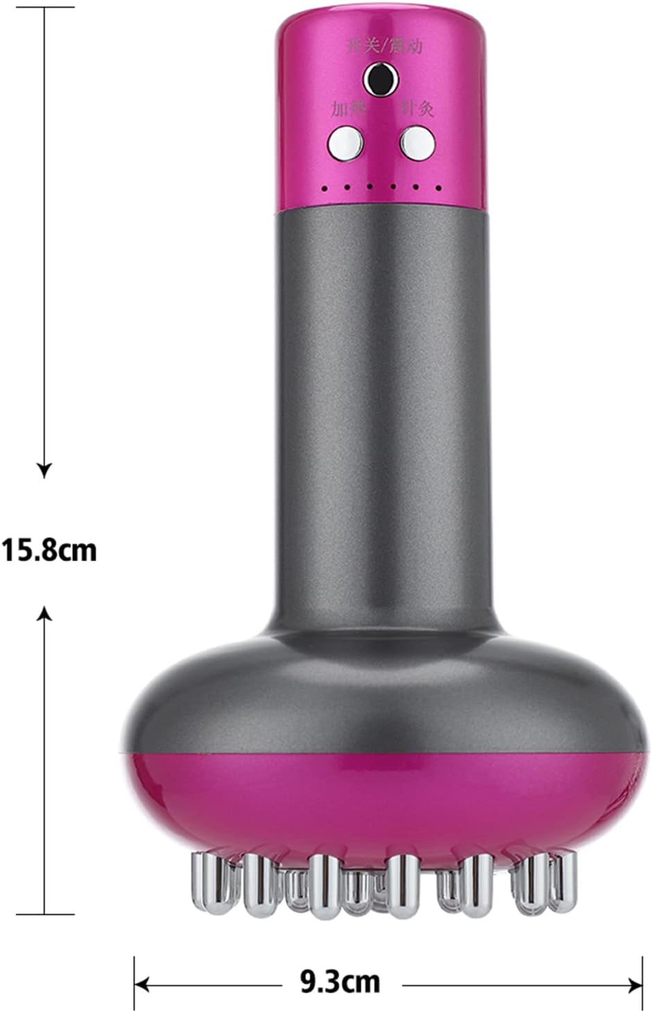 DENZED Meridian massage, intelligent, electric, full-body massage, anti-cellulite, EMS, red light therapy, drageing, brush, vibration, body, slimming effect, white [Energy class A]_3_image