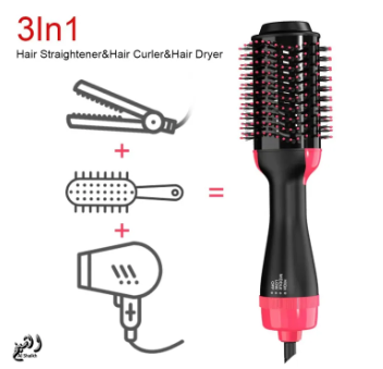 One Step 3 in 1 Hair Dryer & Styler | Hair Dryer Brush | Hot Air Brush | Hair Volumizer | Blow Dryer Brush | Hair Straightener & Curler | Electric Hair Brush | Styling Tool for Women | Multifunctional Blow Dryer Styler Comb_0_image