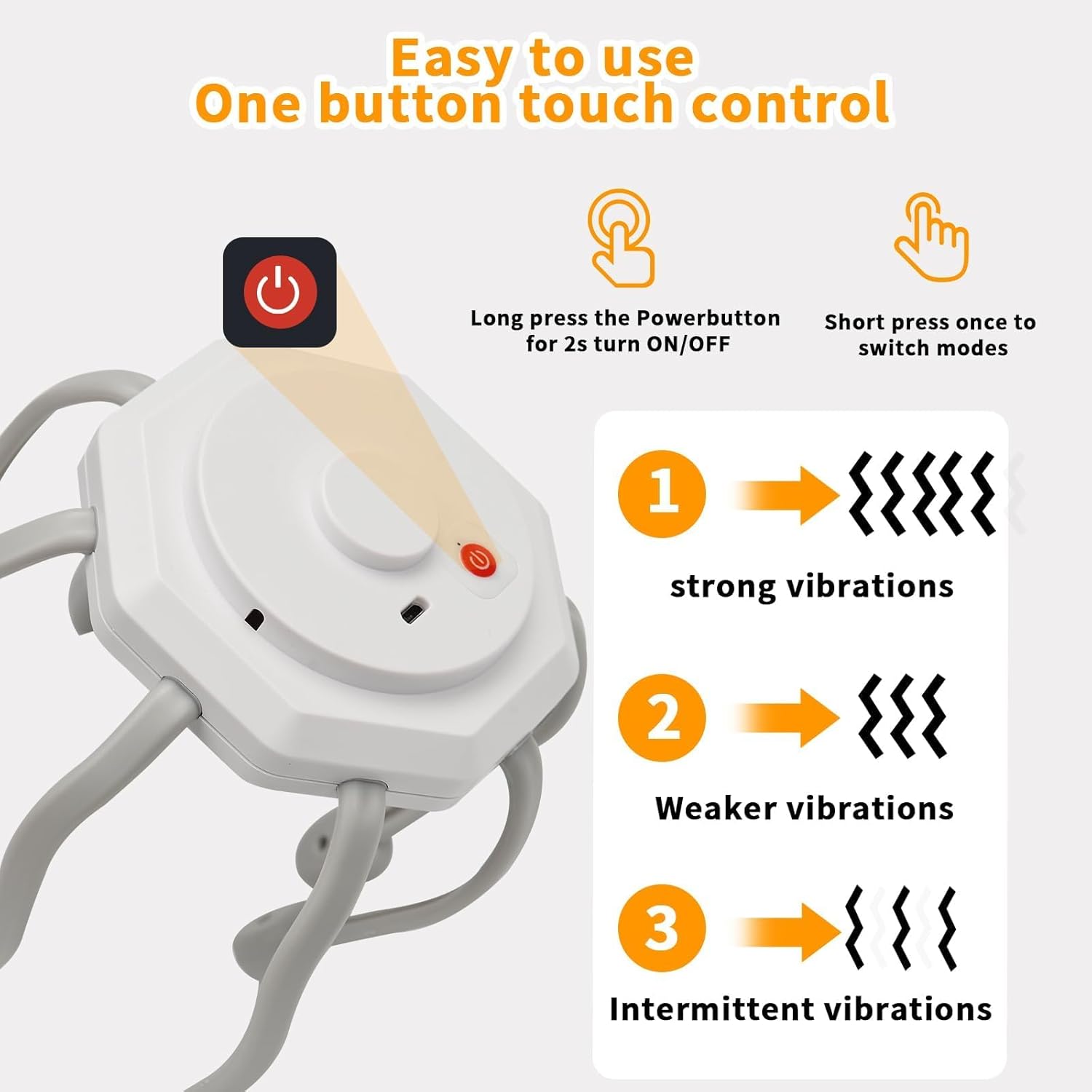 Azonee Hair Scalp Massager with 8 Vibrating Contacts, Rechargeable Portable Head Massager for Pain and Anxiety Relief, Stress Relax, Tension, Relaxation, Deep Sleep, Multidimensional relaxation, White_2_image