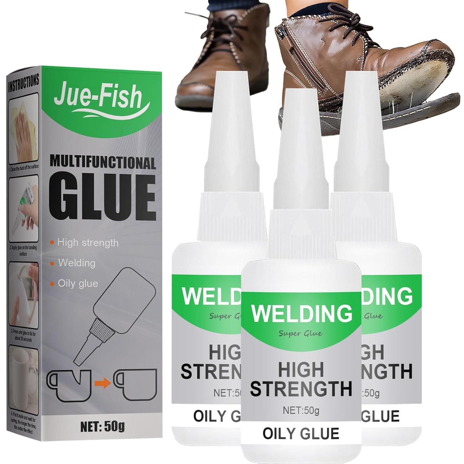 Welding High-Strength Oily Glue,Universal Super Glue Gel,Instant High-Strength Oil-Based Welding Glue,Strong Plastic Glue Fast Repair and Curing for Shoes,Ceramics,Leather,Glass_3_image