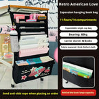 Black Wall Mount Hanging File Organizer, Rectangle Office Supplies Pocket Chart for Classroom, School, Home, No Assembly Required_4_image