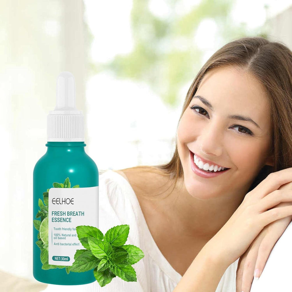 Bad Breath Eliminator, Gentle Mint Mouth Drop, 30ml Sugar-Free, PH Balanced, Fights Bad Breath Portable Cool Peppermint Oral Care Essence For Travel_6_image