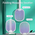 "White Foldable Electric Mosquito Swatter UV Light Mosquito Killer USB Charging Protection Net Does Not Hurt Simple And Portable "_7_image