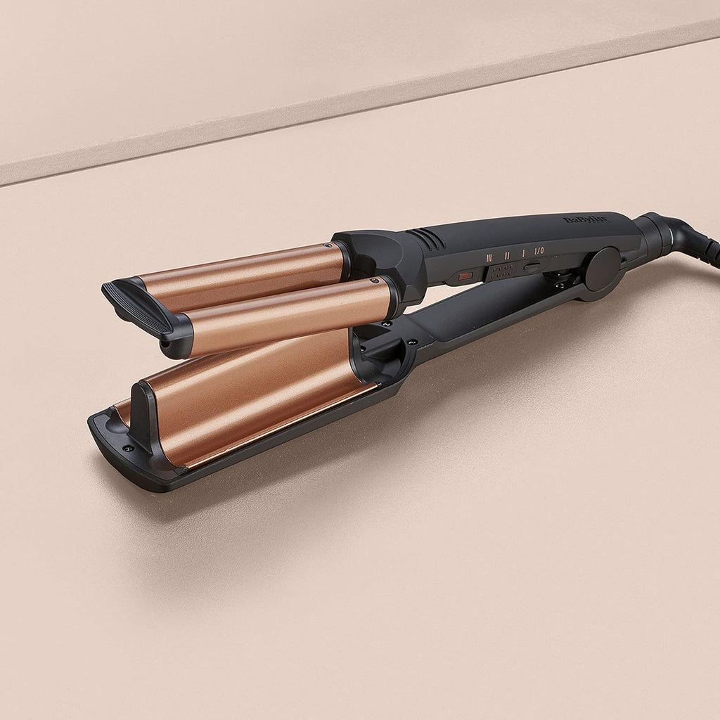 BaByliss Deep Waves Styler, Swivel Cord For Ease Of Use, Floating Plates For Even Heat Distribution, Long-lasting Styling Results & Ceramic Heating Technology, W2447SDE_8_image