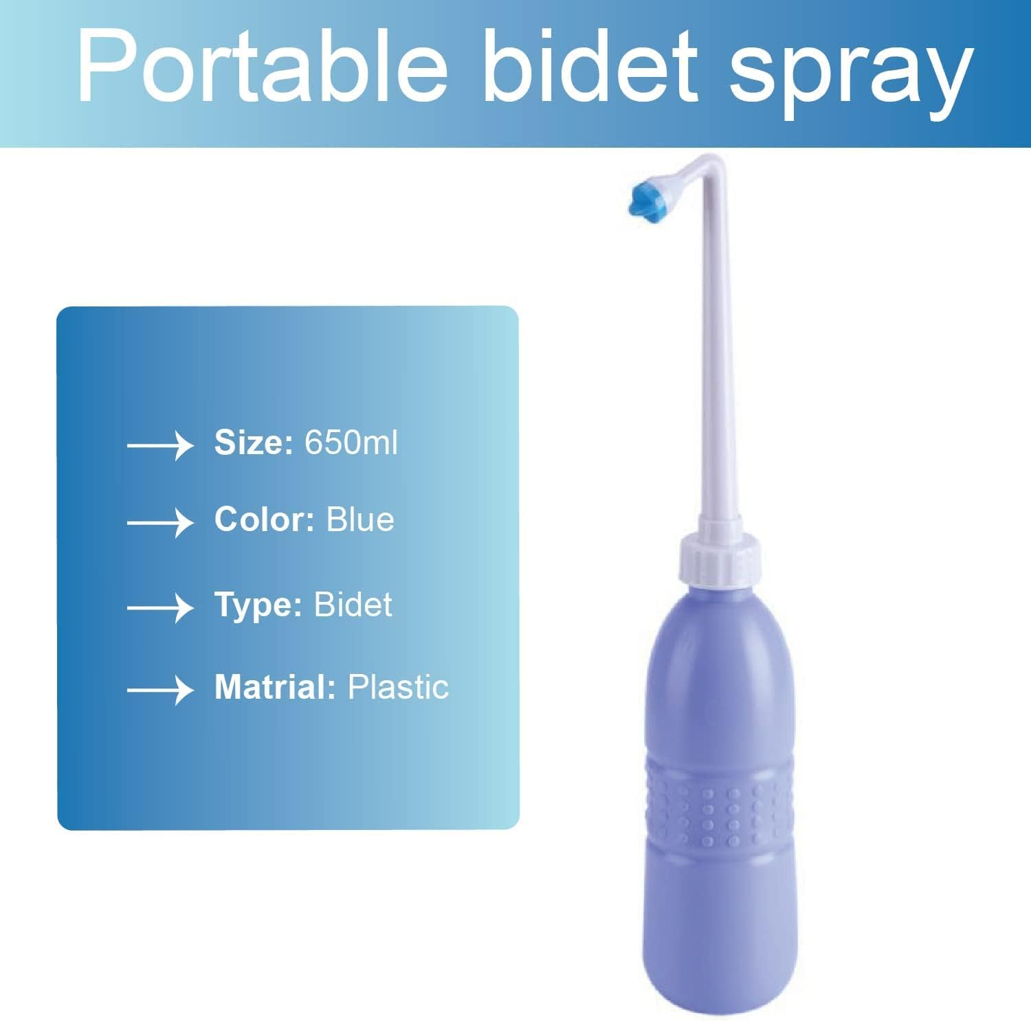 Zerorez Portable Travel Shattaf Bidet Breeze | Handy Personal Bidet Sprayer | 650 ML | Perfect for Travel and Camping Outdoor | Blue Colour_2_image