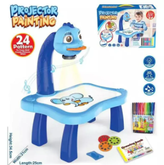 Children Led Projector Art Drawing Board Children's Projector Table Writing Crafts Educational Learning Tools Drawing Table Toy_1_image