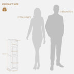 BEWISHOME Small Bathroom Cabinet, Bathroom Storage Cabinet with Adjustable Shelves & 2 Doors, Narrow Toilet Paper Cabinets, 7.9 x 7.9 x 31.5 Inches, for Small Spaces, White YYG03W_1_image