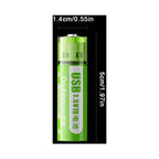 "AA USB Rechargeable Batteries 1.5V Li-ion 1400mWh Fast Charging 1000 Cycles 4-Pack "_1_image