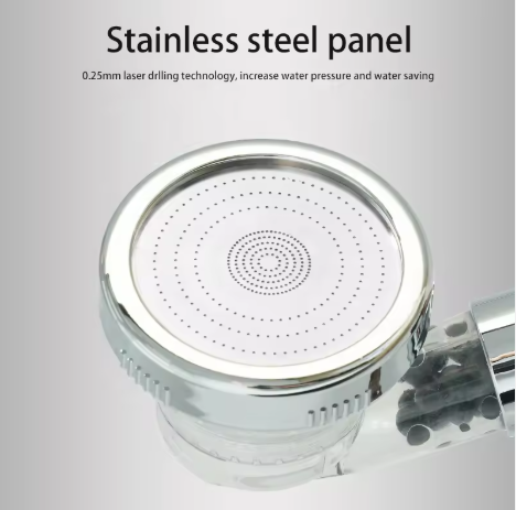 "Mineral Stone Filter Shower Bathroom Faucet Accessories Head Pressure Shower Head Water Saving Filtered Shower Head "_4_image