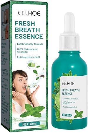 Bad Breath Eliminator, Gentle Mint Mouth Drop, 30ml Sugar-Free, PH Balanced, Fights Bad Breath Portable Cool Peppermint Oral Care Essence For Travel_1_image
