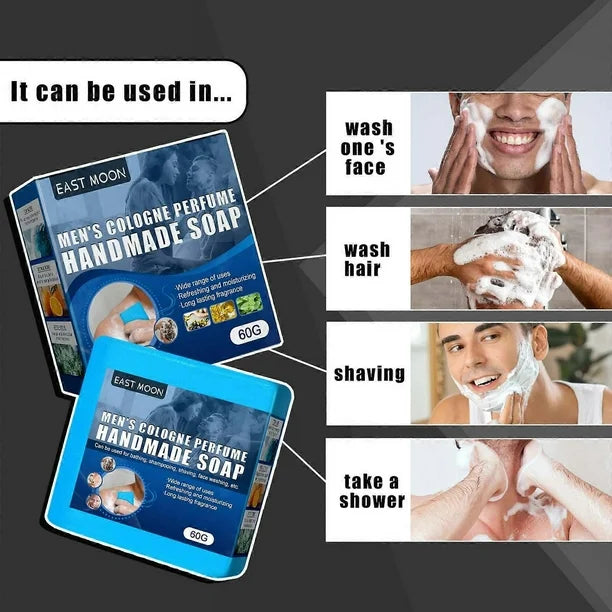 "Handmade soap with shaofei cologne fragrance for men 60g Boxed "_5_image