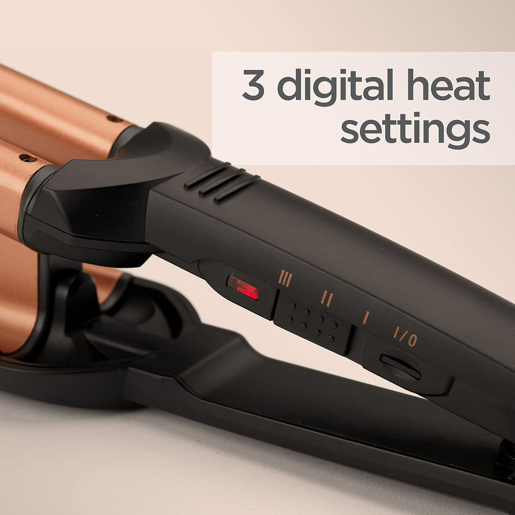 BaByliss Deep Waves Styler, Swivel Cord For Ease Of Use, Floating Plates For Even Heat Distribution, Long-lasting Styling Results & Ceramic Heating Technology, W2447SDE_1_image