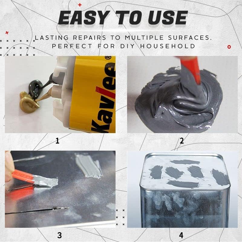 "All-Purpose Repair Glue Casting Repair Glue for Metal, AB Glue Waterproof Sealant, Metal Repair Paste Magic Welding Glue, High Temperature Resistant Welding Filler Repair Gel (3) "_4_image