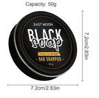 "Black Soap Grey Coverage Bar Shampoo 50g, hair darkening soap bar with botanical herbal extracts for hair growth and dye free solution to gray hair "_2_image
