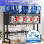 2-Tier Dish Drainer,Over The Sink Drying Rack, with Cutting Board Holder, Large for Kitchen Counter 75x30x80cm_5_image