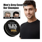 "Black Soap Grey Coverage Bar Shampoo 50g, hair darkening soap bar with botanical herbal extracts for hair growth and dye free solution to gray hair "_3_image