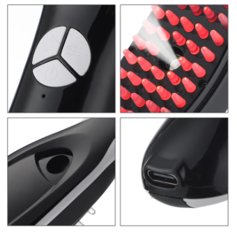 NANOFOG SCALP MASSAGE COMB,Sonic Vibration Scalp Massage Comb with Red Blue Light Therapy and Nano Spray_2_image