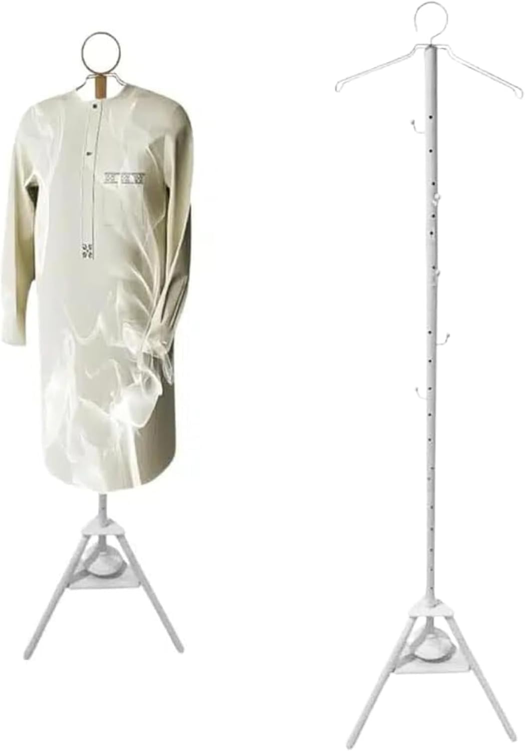 Clothes Incense Burner Stand - 175cm Long Bakhoor Burner Stand Hanger With Steaming Clothes, Cloth Hooks And Holes For Home Bedroom Hotel Hall Tree for Robe, Coats, Hats, Scarves, And Clothe_1_image